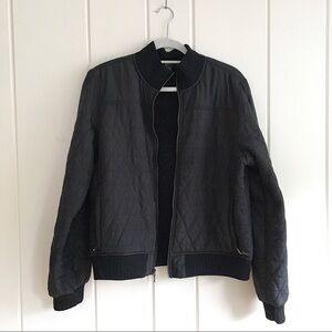 Prana women’s xl black quilted bomber jacket